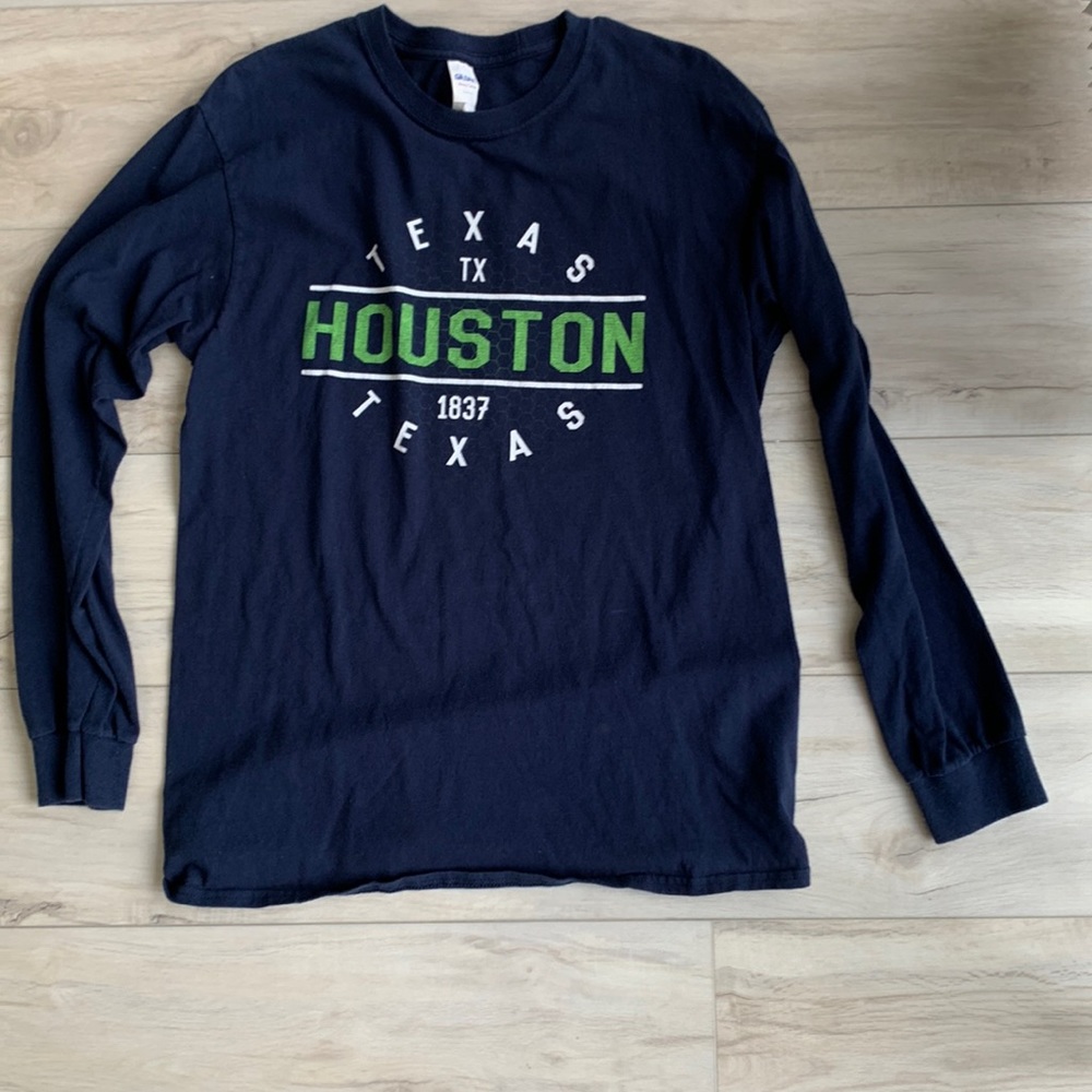Houston LS Navy t shirt